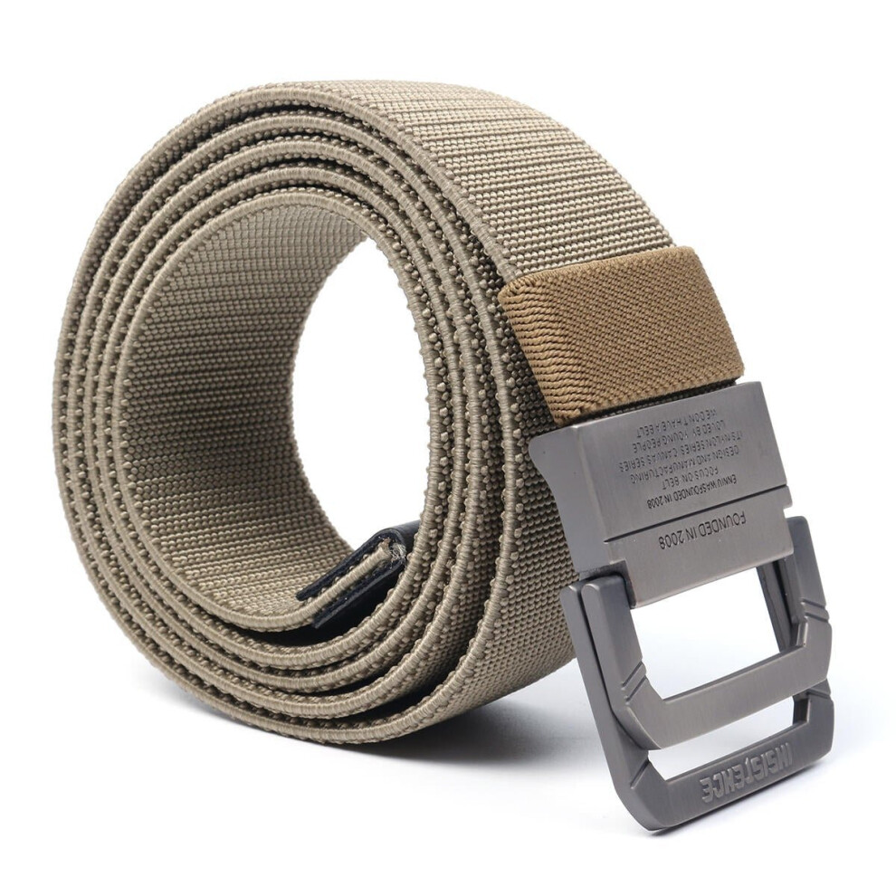 (Brown) Survival Military Belts Tactical Belt Nylon Waist Strap Emergency EDC Gadget