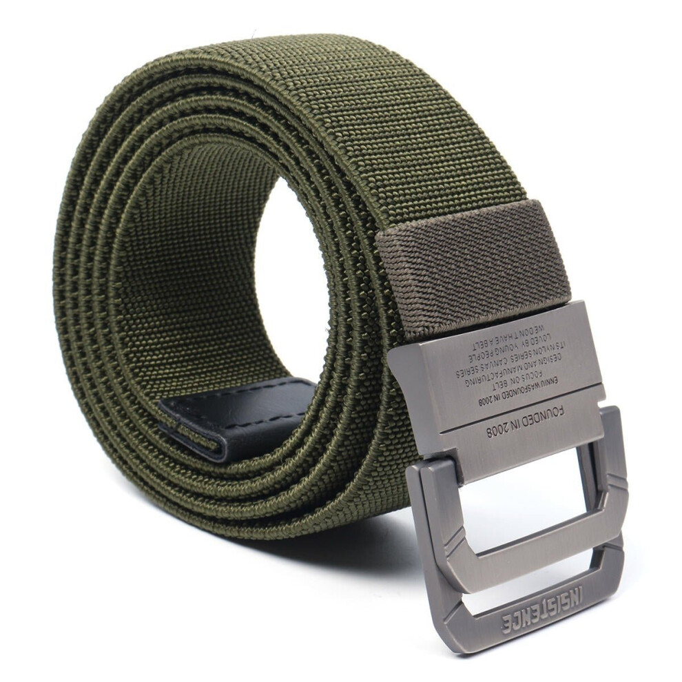 (Army Green) Survival Military Belts Tactical Belt Nylon Waist Strap Emergency EDC Gadget