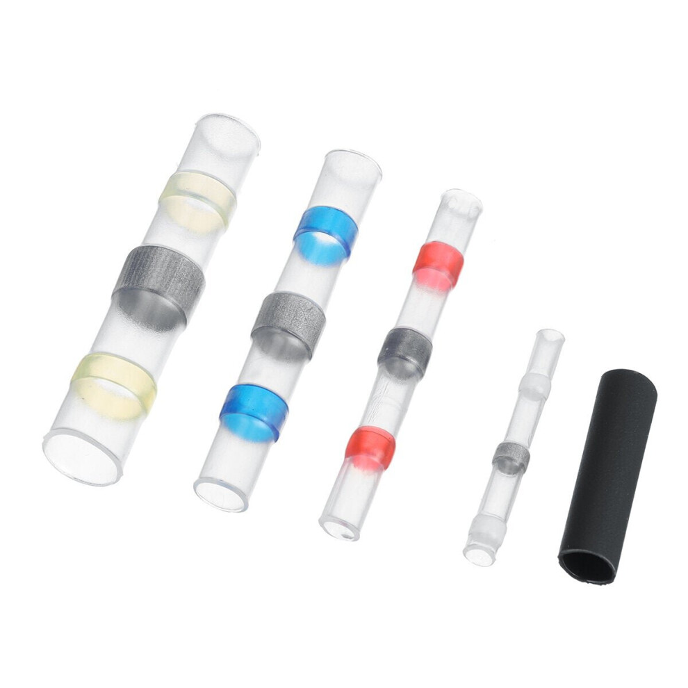 120Pcs Solder Seal Heat Shrink Sleeve Wire Butt Terminals Connectors Waterproof Connectors 6112212032398