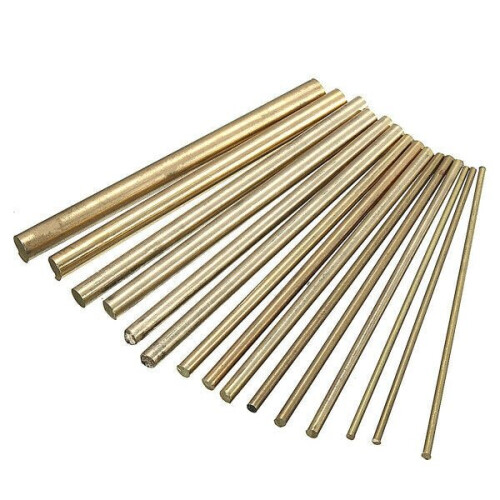 15pcs 2-8mm Diameter Cylinder Brass Rod Bars Length 100mm 1