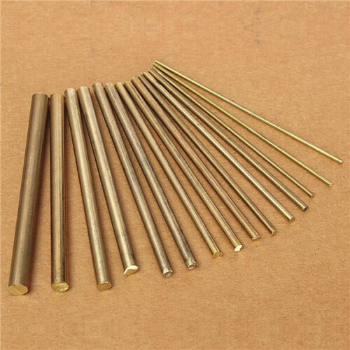15pcs 2-8mm Diameter Cylinder Brass Rod Bars Length 100mm 2