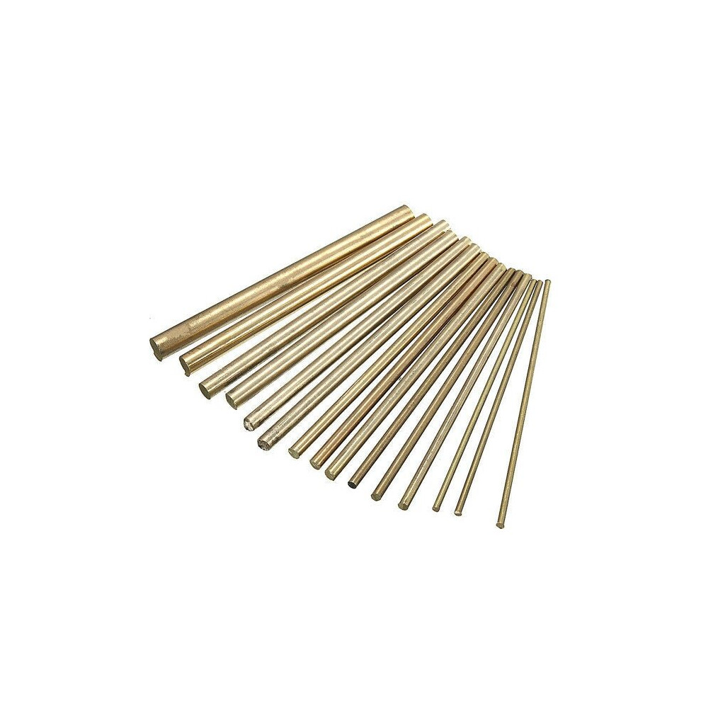 15pcs 2-8mm Diameter Cylinder Brass Rod Bars Length 100mm