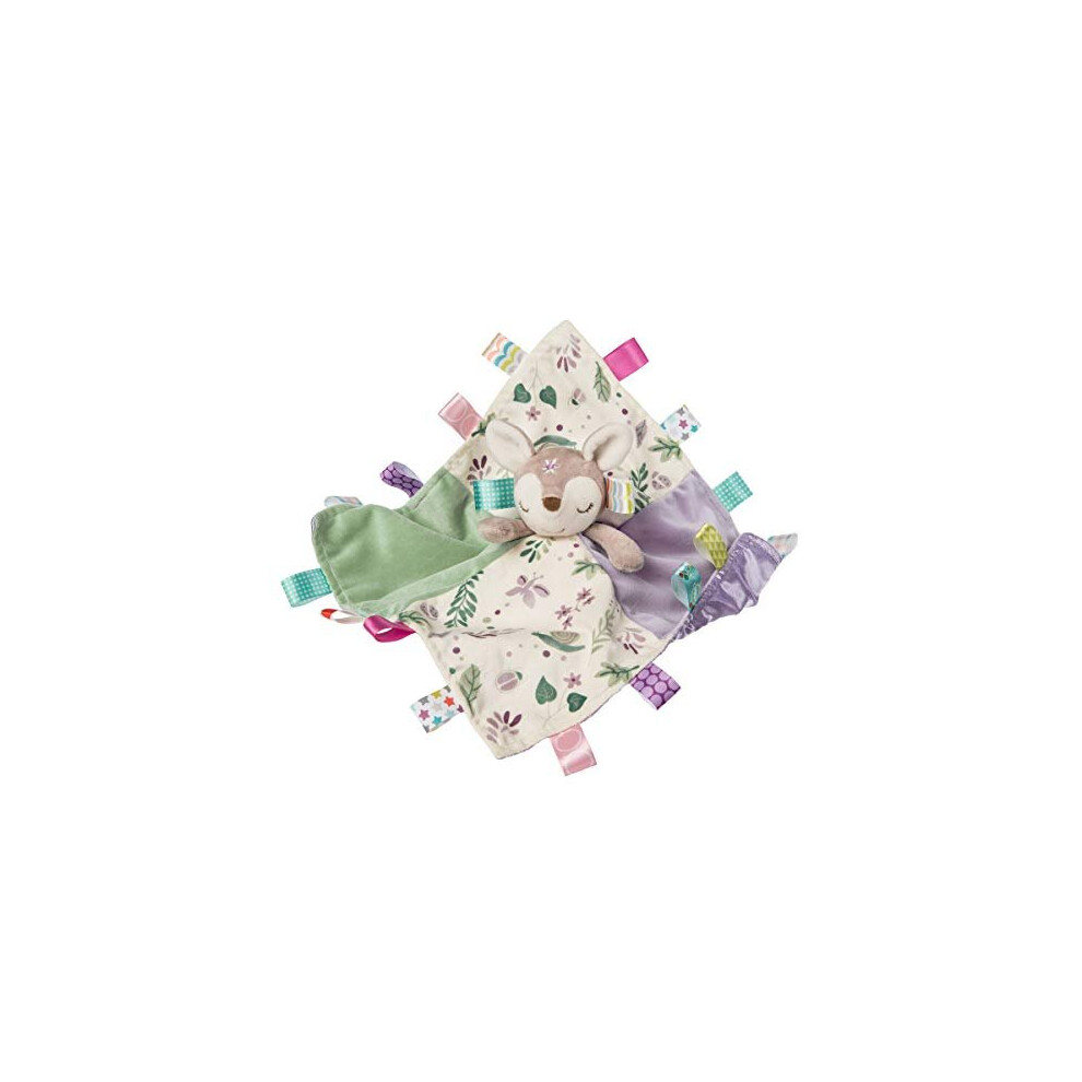 Taggies Soothing Sensory Stuffed Animal Security Blanket, Flora Fawn, 13 x 13-Inches