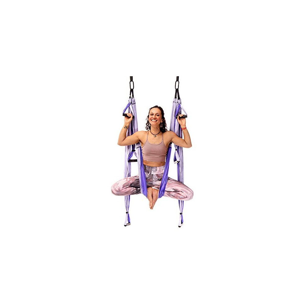 YOGABODY Yoga Trapeze Pro ?Yoga Inversion Swing with Free Video Series and Pose Chart, Purple 