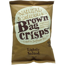 Brown Bag Crisps Lightly Salted 40 g (Pack of 20)