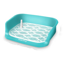 (Light Blue) Pet Loo Portable Outdoor or Indoor Dog Toliet Alternative to Puppy Pads for Small, Medium, Large Dogs