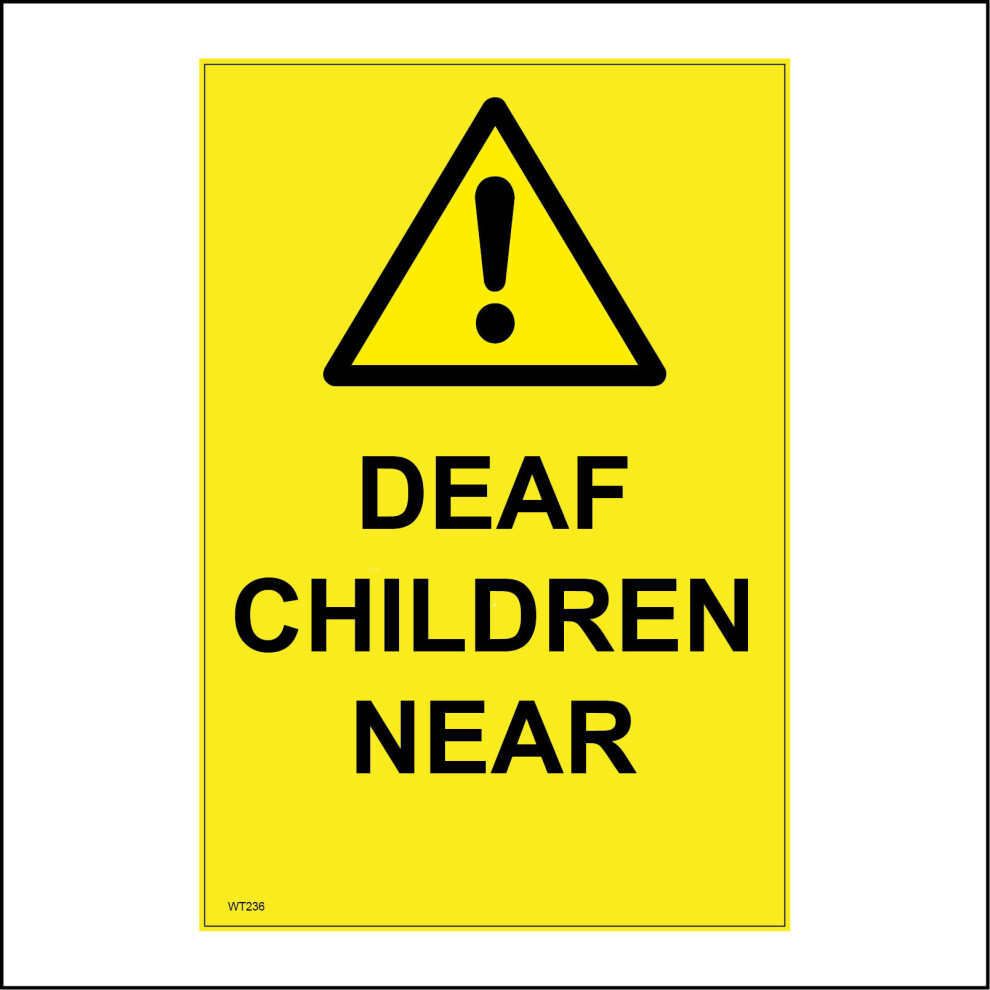 (200 x 300mm - 8 x 12, D - 1mm Pvc Foamex) WT236 Deaf Children Near Sign Slow Drivers Kids Playing Sound Quiet Child Games 450mm x 600mm B - Magnetic-image-OPC-P9QR5G9-NEW
