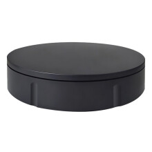 (Black) 22cm Diameter Electric Display Stand Intelligent Remote Control Rotating Table Live Shooting And Automatic Disk