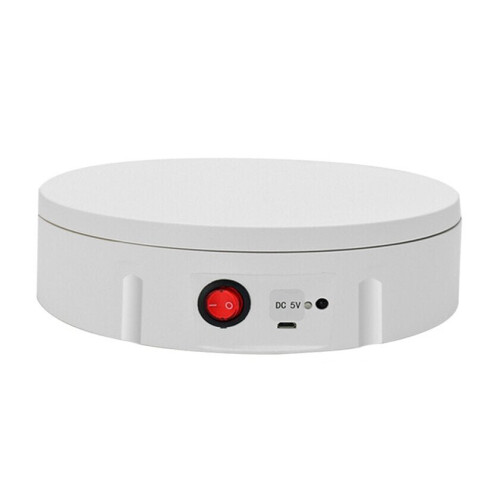 (Black) 22cm Diameter Electric Display Stand Intelligent Remote Control Rotating Table Live Shooting And Automatic Disk 2