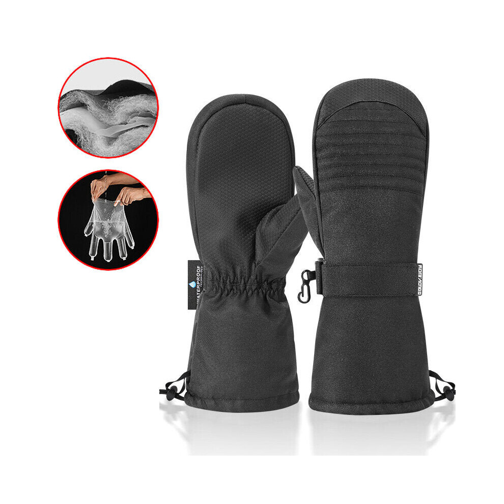 (L) Unisex Ski Gloves Winter Sports Warmth Cycling Gloves Waterproof Windproof Skiing Equipment