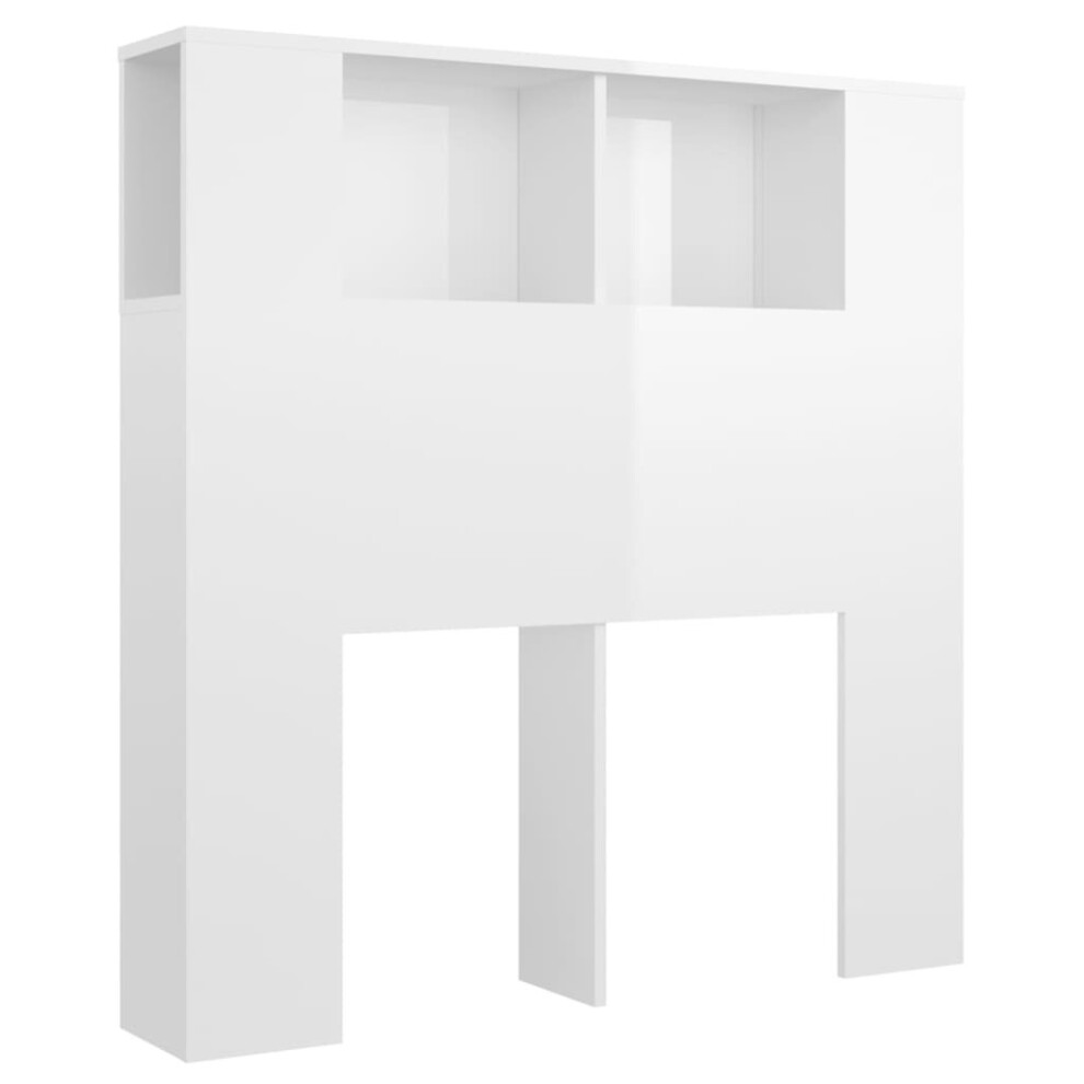 (high gloss white) vidaXL Headboard Cabinet Indoor Bookcase Headboard Furniture Multi Colours