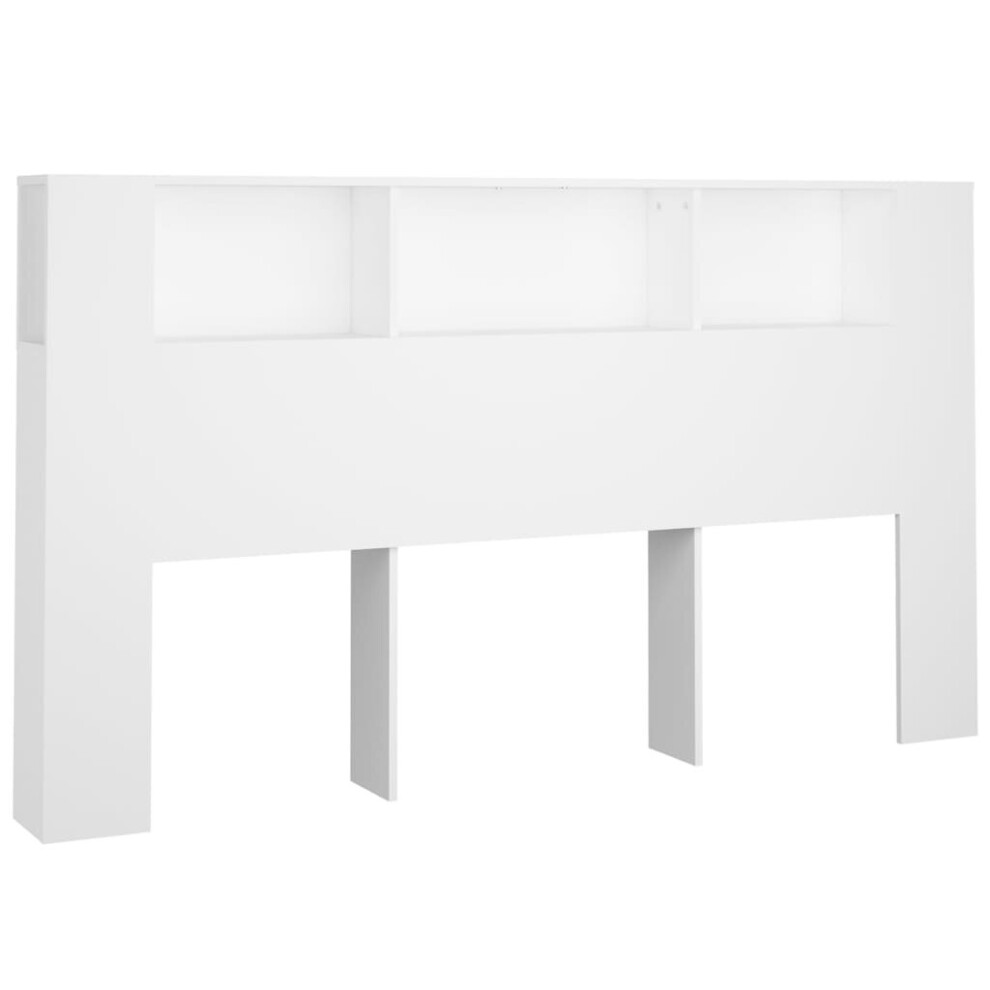 (white) vidaXL Headboard Cabinet Bed Headboard Indoor Bedroom Furniture Multi Colours