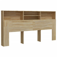 (sonoma oak) vidaXL Headboard Cabinet Bedroom Bookcase Headboard Furniture Multi Colours