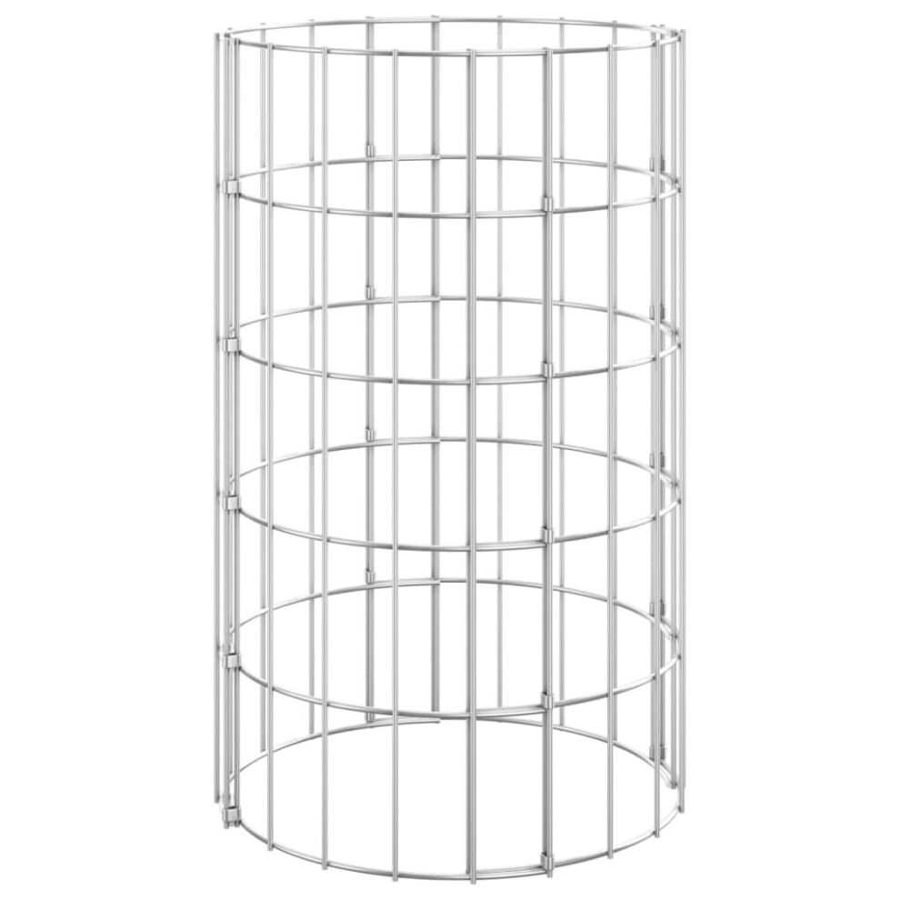 (? 30 X 50 cm) vidaXL Circular Gabion Pole Garden Gabion Basket Gabion Cage Galvanised Steel