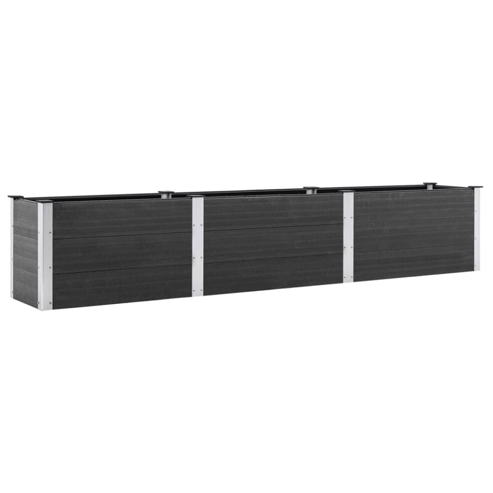 (300 x 50 x 54 cm) vidaXL Garden Raised Bed Outdoor Plant Pot Flower Box Planter Box WPC Grey