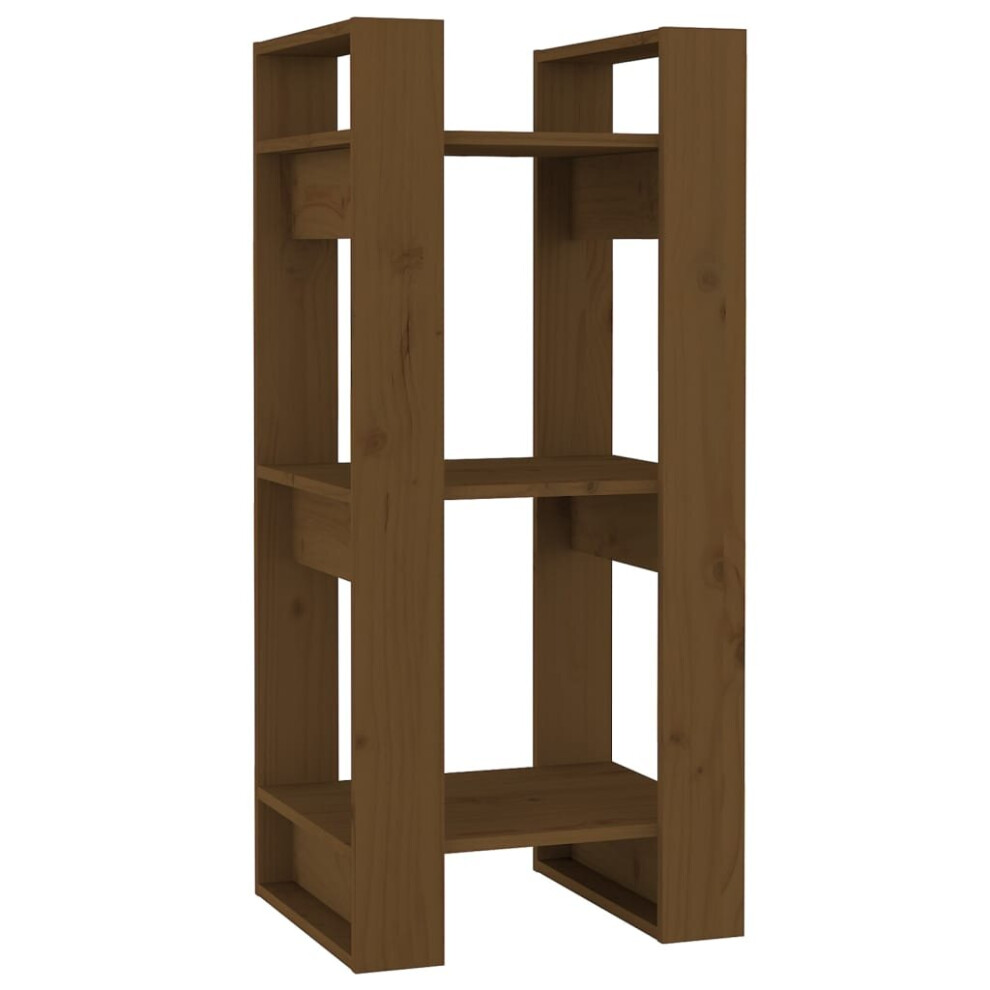 (honey brown) vidaXL Solid Wood Pine Book Cabinet/Room Divider Storage Shelf Multi Colours