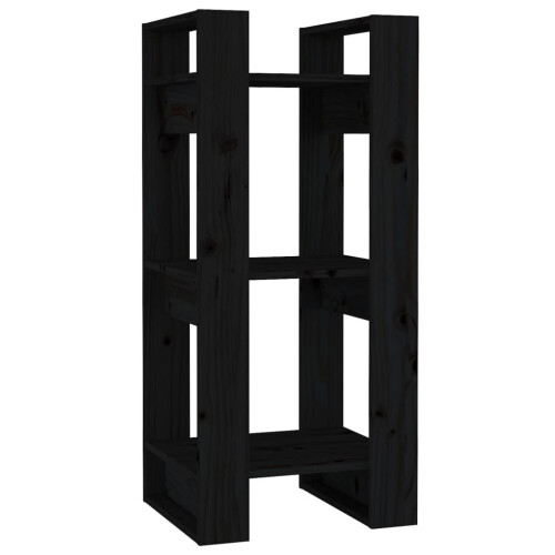 VidaXL (black) vidaXL Solid Wood Pine Book Cabinet/Room Divider Storage Shelf Multi Colours
