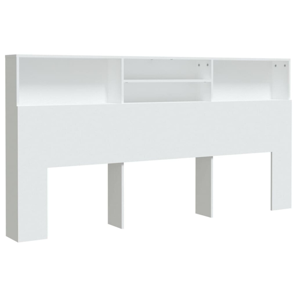 (white) vidaXL Headboard Cabinet Bedroom Bookcase Headboard Furniture Multi Colours