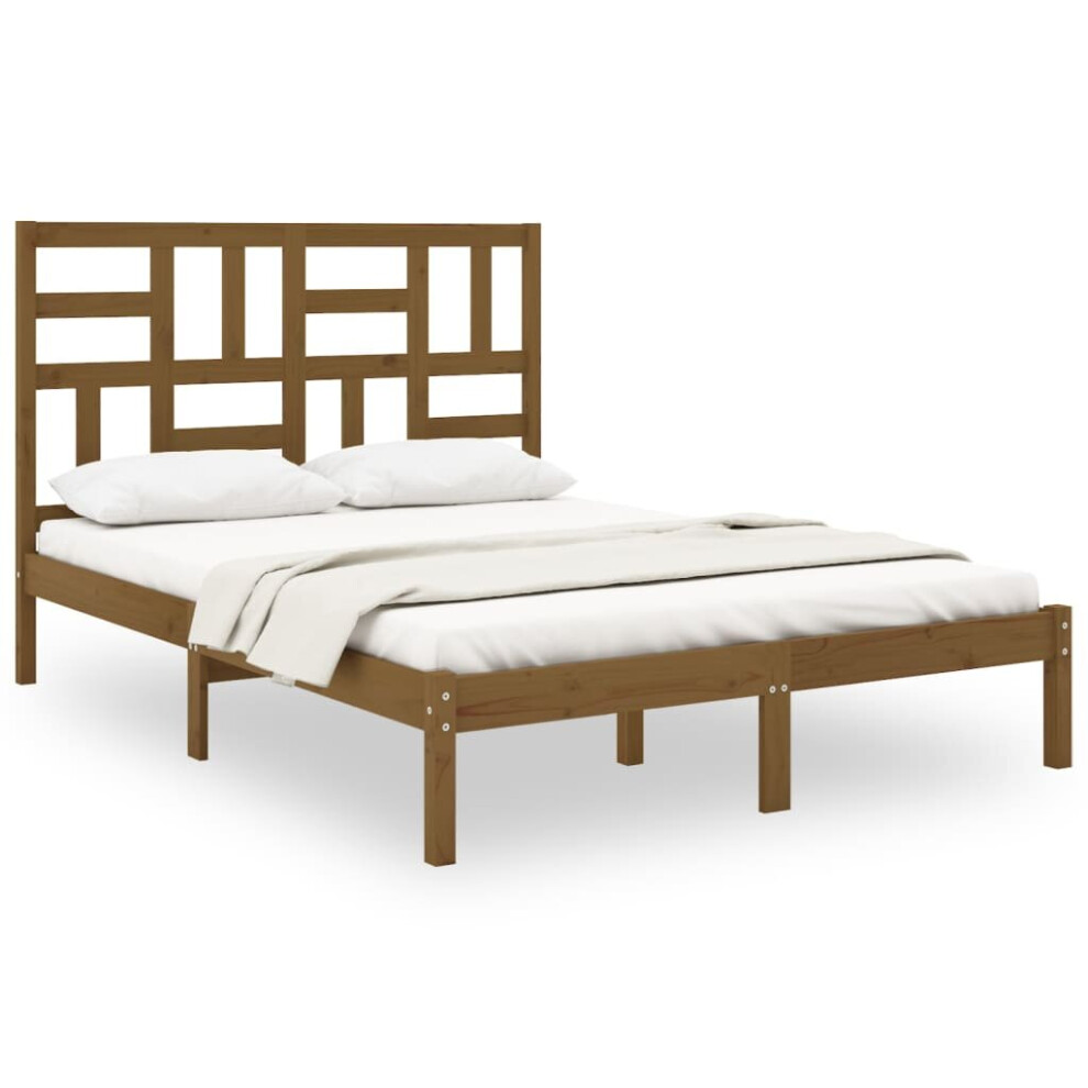 (honey brown, 120 x 200 cm) vidaXL Solid Wood Bed Frame Home Wooden Bedstead Bed Base Multi Colours/Sizes