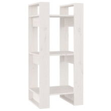 (white) vidaXL Solid Wood Pine Book Cabinet/Room Divider Storage Shelf Multi Colours