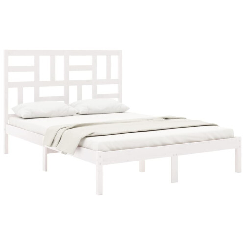 VidaXL (white, 160 x 200 cm) vidaXL Solid Wood Bed Frame Home Wooden Bedstead Bed Base Multi Colours/Sizes 2