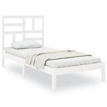 (white, 90 x 200 cm) vidaXL Solid Wood Bed Frame Home Wooden Bedstead Bed Base Multi Colours/Sizes