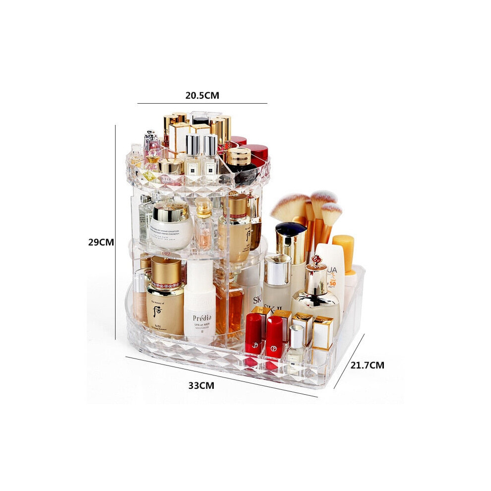 Transparent Acrylic Make Up Organizer, 360 Degree Rotation