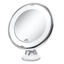 Portable 10x Magnifying Makeup Vanity Mirror with LED Light