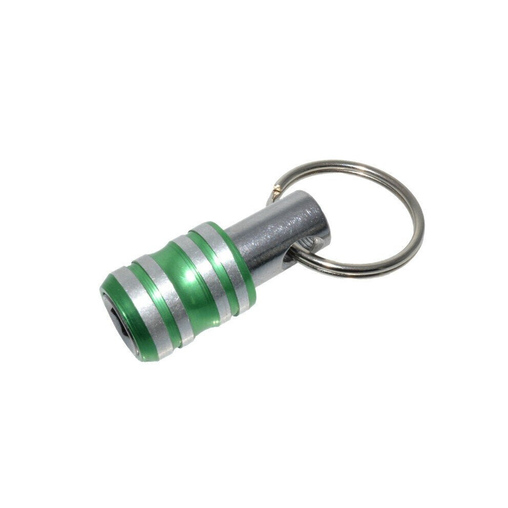 (Green) Stainless Steel Socket Extension Rod Hand Tool Combination 1/4 Batch Head Quick Change Sleeve Keychain Extension Rod Hardware