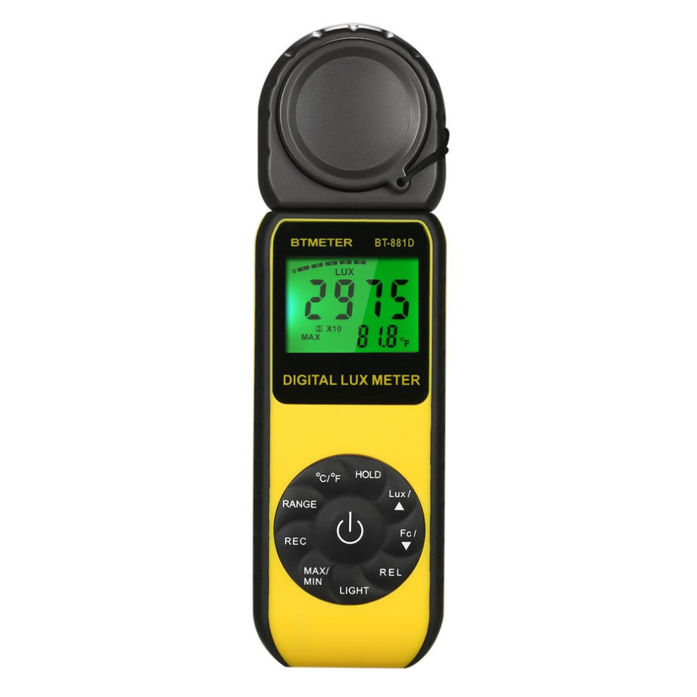 Digital Lux Meter Handheld Luxmeter Lux/Fc Luminometer Photometer Measure Tester Green 6112211956176