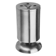 (10cm) Height Adjustable Furniture Leg Feet Silver Stainless Steel Support for Table Bed Sofa Level Chair