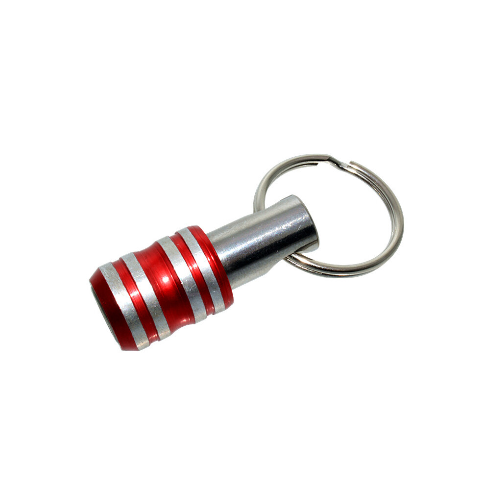 (Red) Stainless Steel Socket Extension Rod Hand Tool Combination 1/4 Batch Head Quick Change Sleeve Keychain Extension Rod Hardware