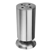 (12cm) Height Adjustable Furniture Leg Feet Silver Stainless Steel Support for Table Bed Sofa Level Chair