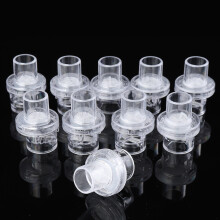(Transparent 10) 10Pcs Disposable One-way CPR Mask Training Valves Mouthpieces Micromask