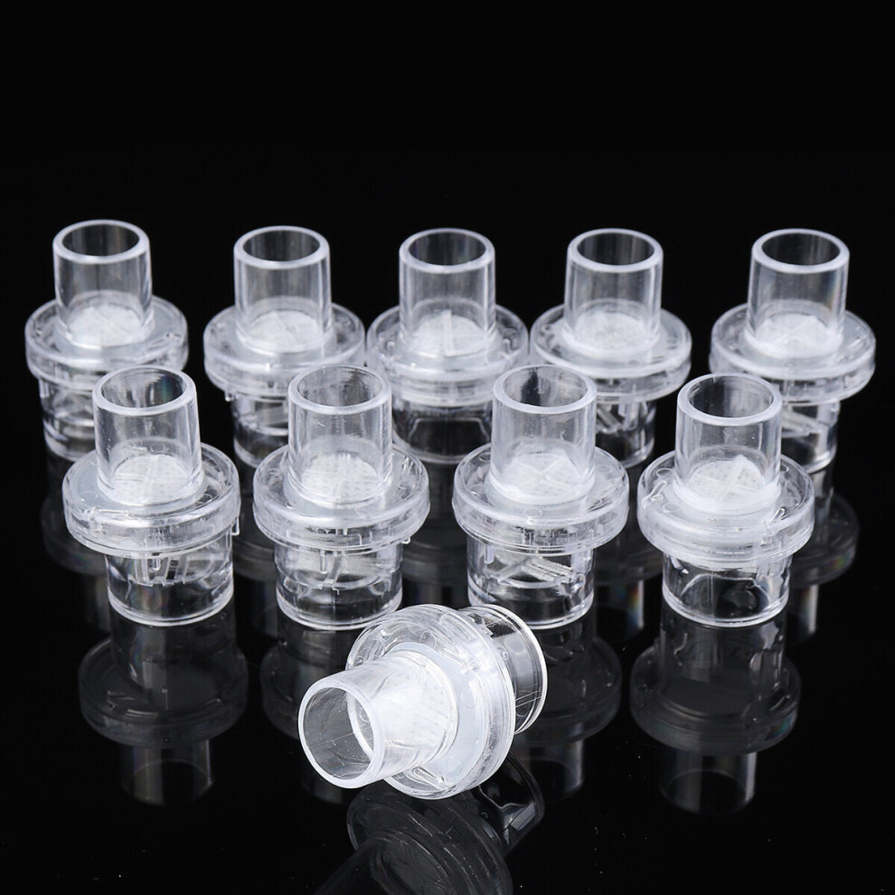 (TransparentÂ 10) 10Pcs Disposable One-way CPR Mask Training Valves Mouthpieces Micromask