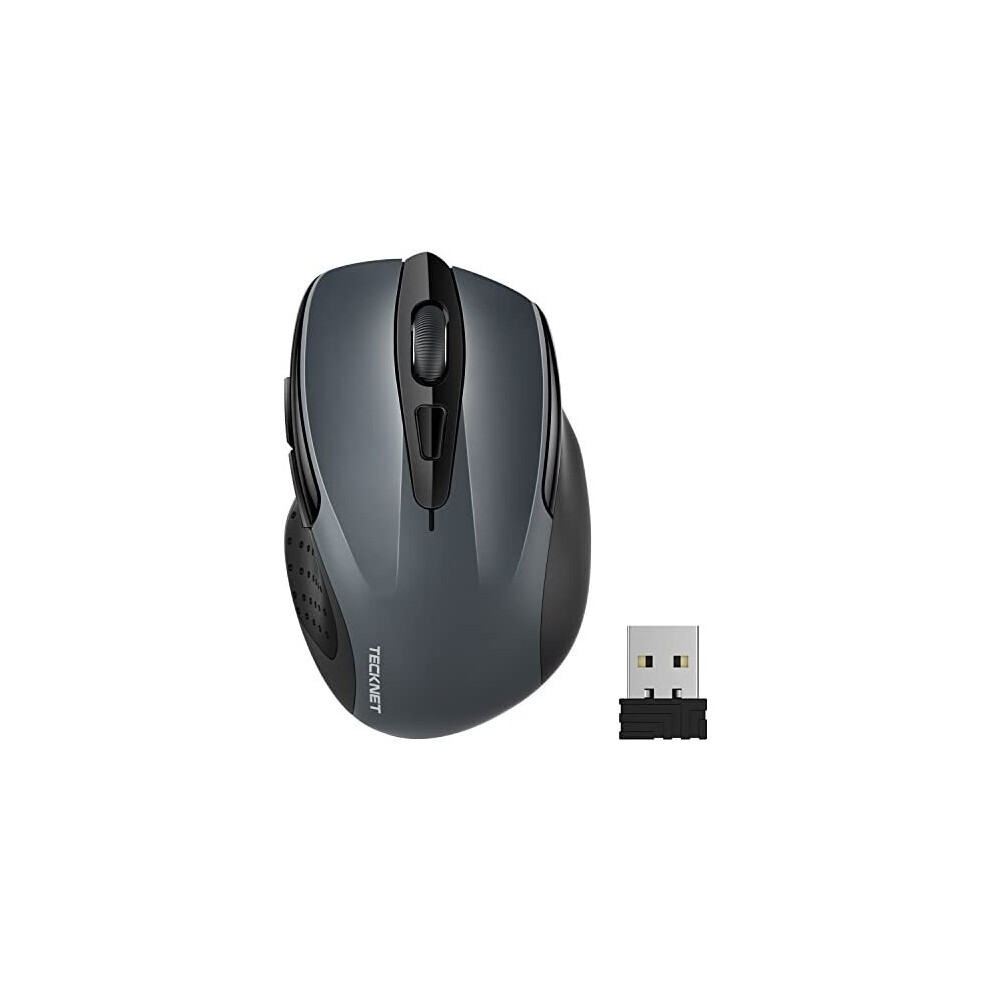TECKNET Wireless Mouse, Pro 2.4G USB Cordless Mice Optical PC Computer Laptop Mouse With 24 Month Battery Life, 2600 DPI 5 Adjustment Levels, Nano