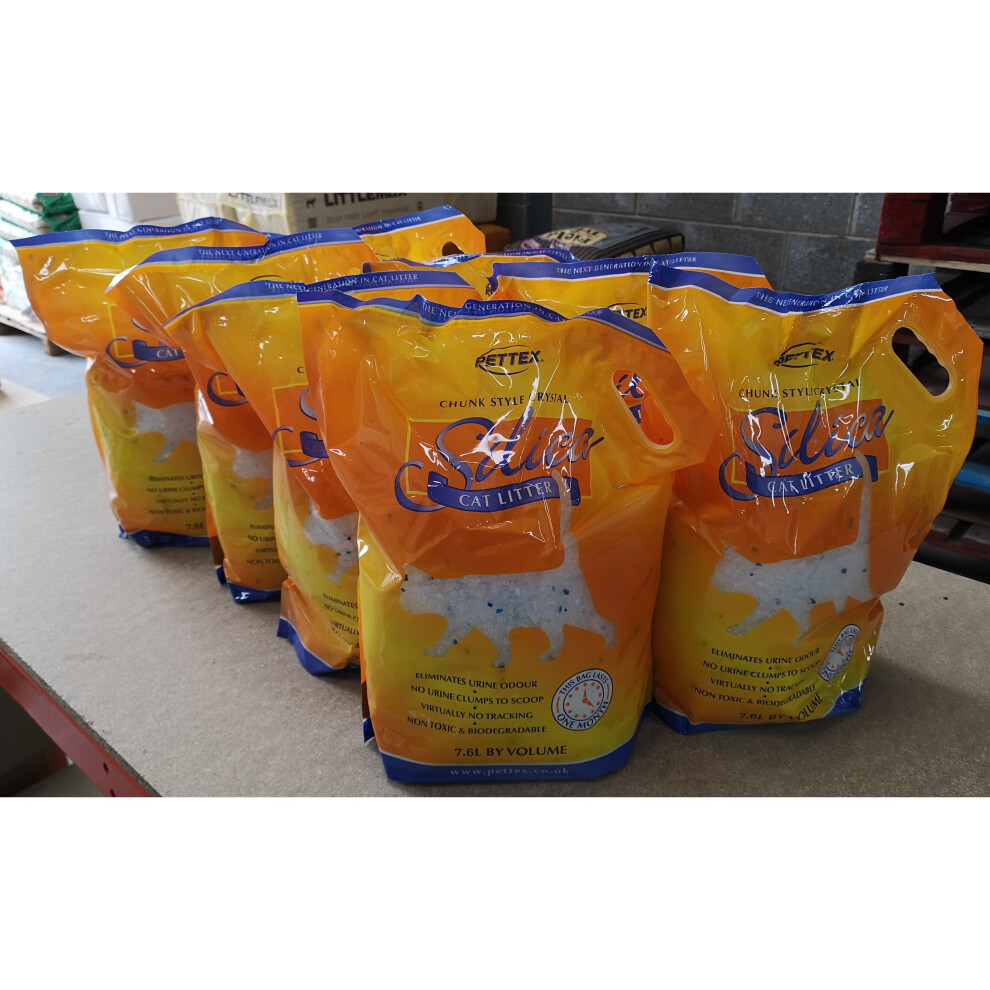 Silica Cat Litter 7.6 Litre, 8 Pack