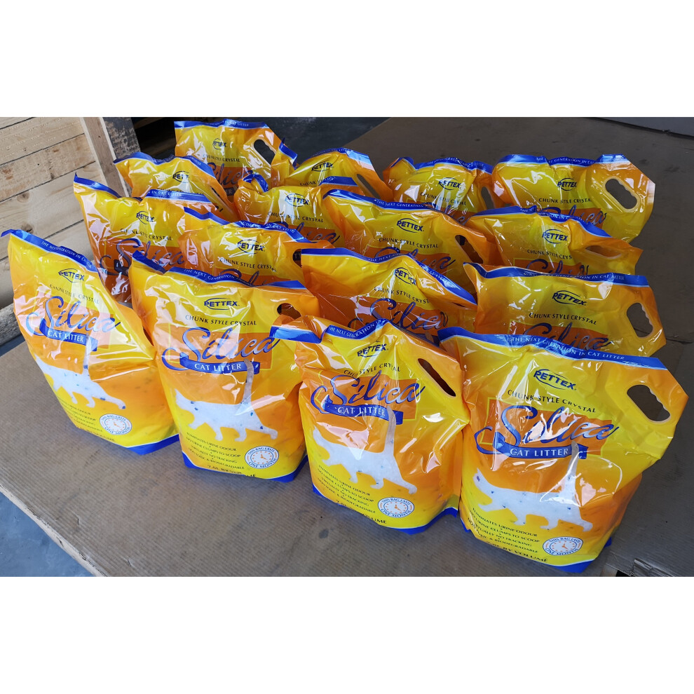 Pettex Silica Cat Litter 7.6 Litre, 16 Pack
