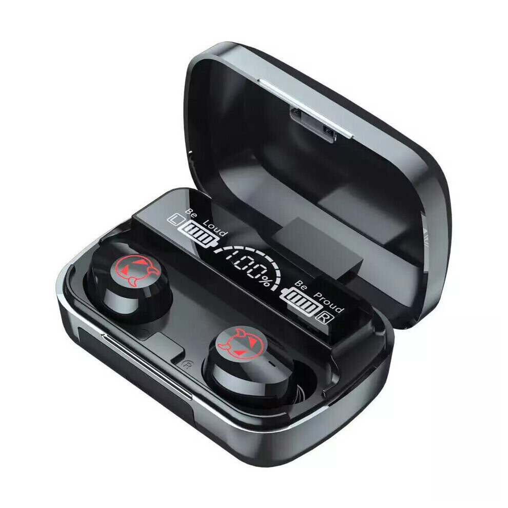 (Black) New Earphones BT5.0 In-ear Wireless Sports Earbuds
