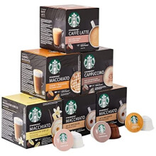 Starbucks White Cup Variety Pack by Nescafe Dolce Gusto Coffee Pods, 6 x 12 (72 Pods/36 Servings)