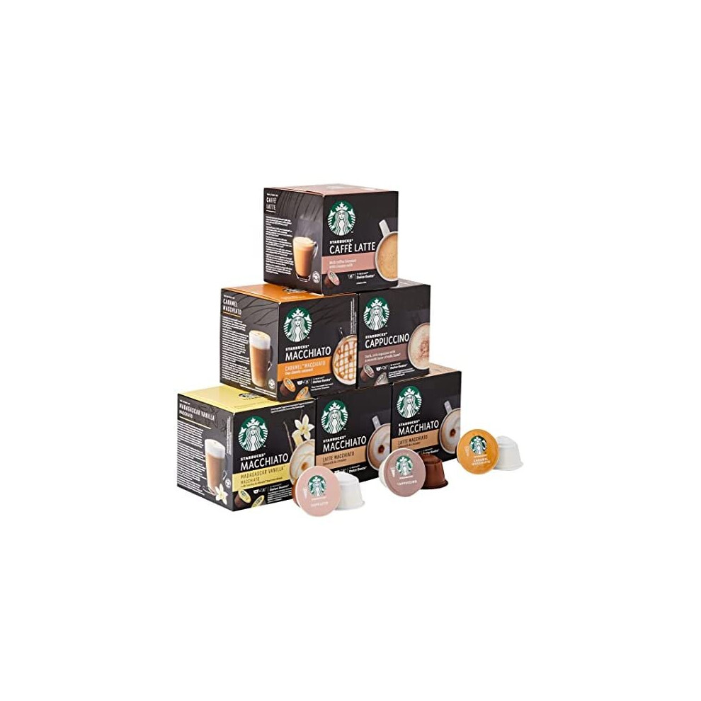 STARBUCKS White Cup Variety Pack by Nescafé Dolce Gusto Coffee Pods 72 Caps | Premium Starbucks Dulce-Gusto machine pods. Premium coffee pods dolce gusto compatible. - Image 2