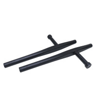 PLAYWELL BLACK POLYPROPYLENE FULL CONTACT TONFA 20" - PAIR