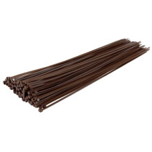 Gocableties Heavy Duty Long Brown Cable Ties, 370mm x 7.6mm, Pack of 100, Premium Nylon Zip Ties, Plastic Tie Wraps, Secure Self-Locking Mechanism,