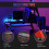 Steel Frame Remote Control LED Lighting Gaming Desk Study Table Best 7