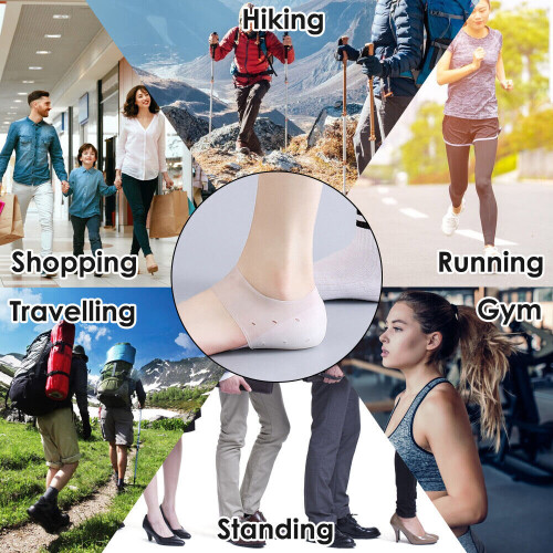 7cm Invisible Height Lift Heel Pads Sock Liners Increase Insole 2