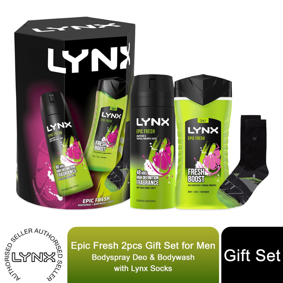 (Buy 1) Lynx Epic Fresh Bath & Body Duo Gift Set for Him