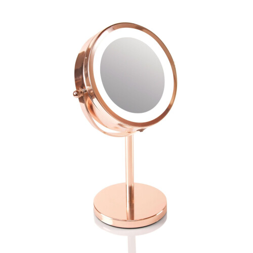 Rio Rose Gold Double Sided Cosmetic LED Mirror 1