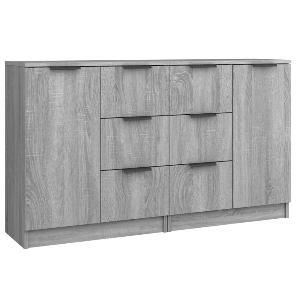 B&Q -  Sideboards 2 Pcs Grey Sonoma 60X30X70 Cm Engineered Wood - Image 3