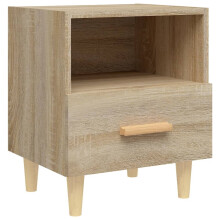 (sonoma oak, 1) vidaXL 1/2x Bedside Cabinet Drawer Cabinet Home Telephone Stand Multi Colours
