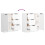 VidaXL (white, 2) vidaXL 2x Sideboards Engineered Wood Cupboard Console Cabinet Multi Colours 7